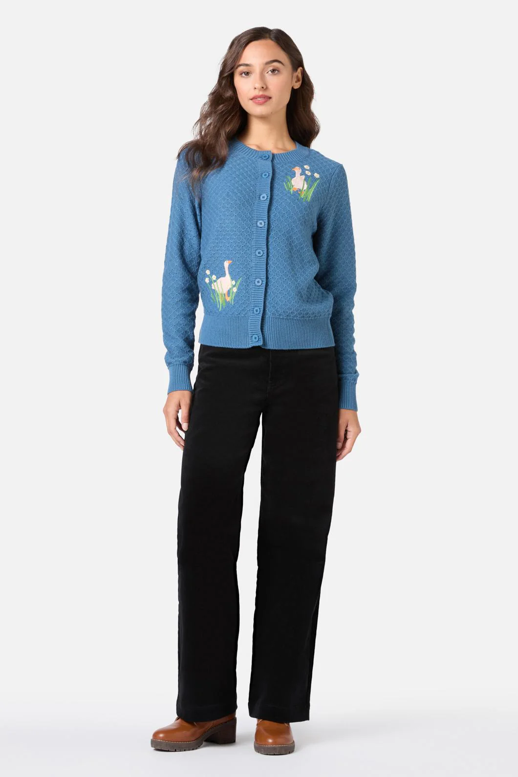 Goose Embroidered Cardigan