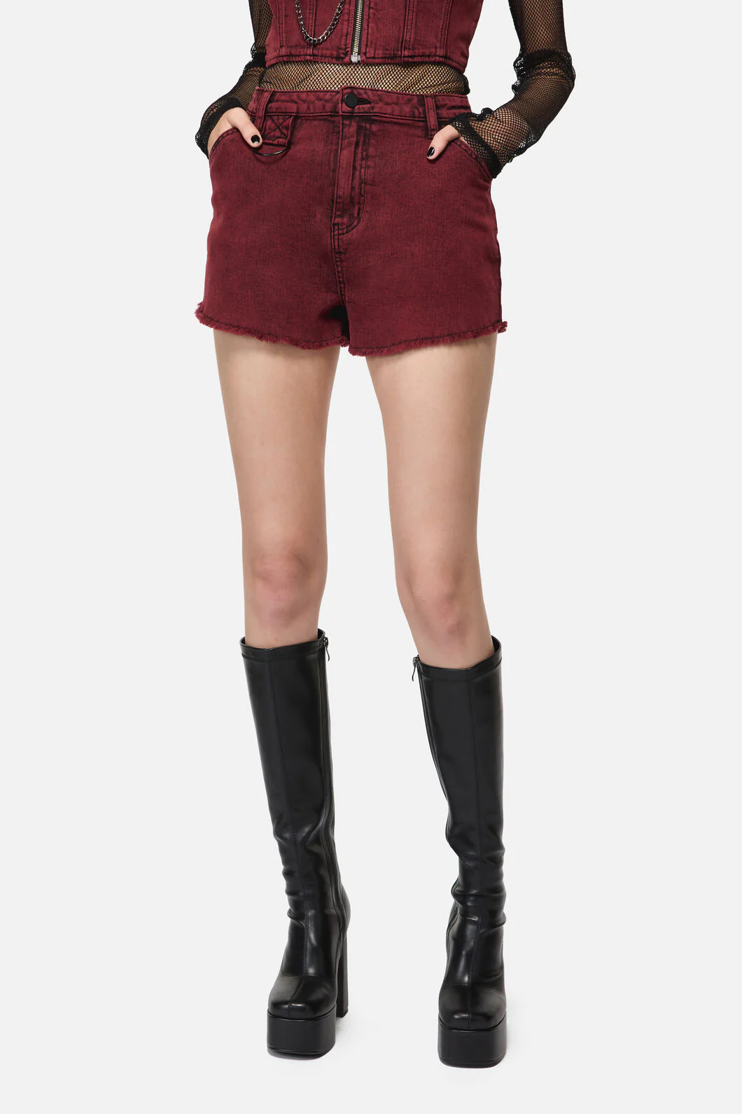 Barb Denim Mini Short