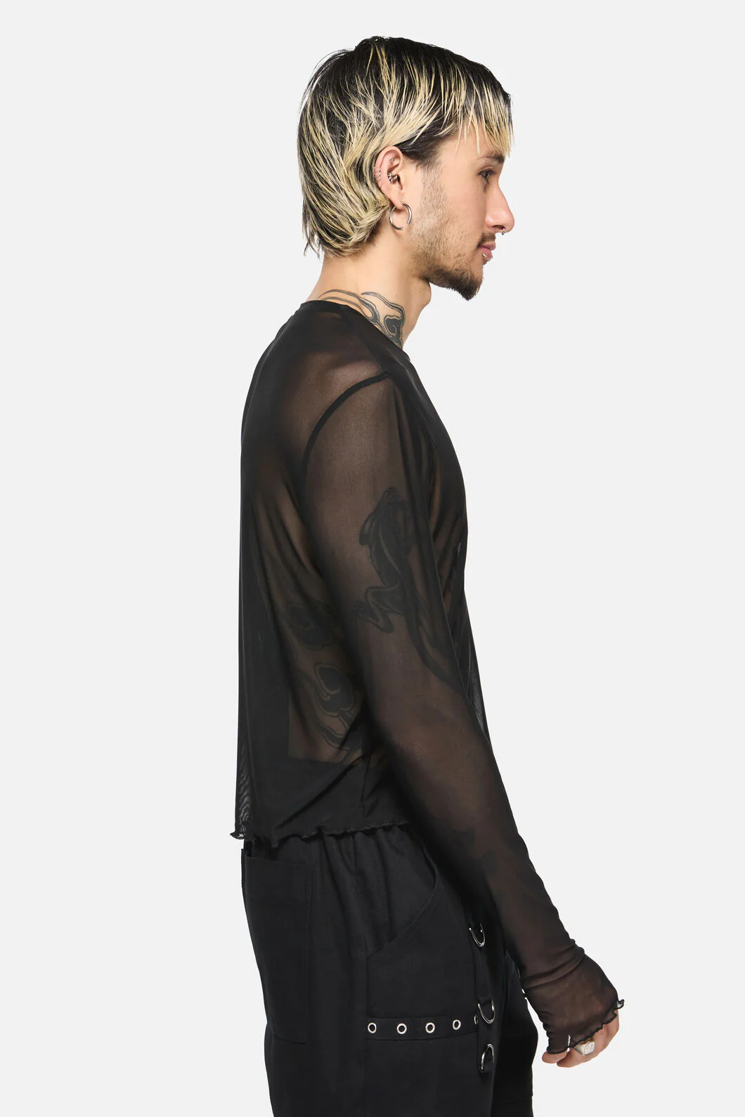 Batz Cropped Mesh Top