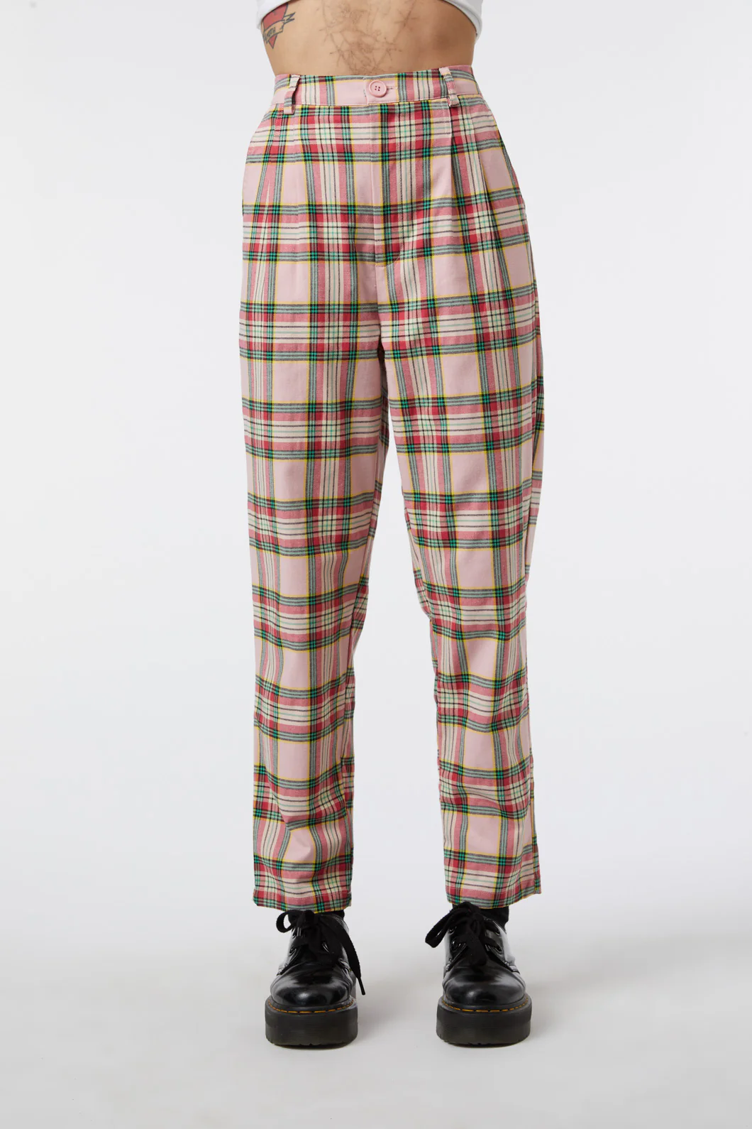 Spring Tartan Straight Pant
