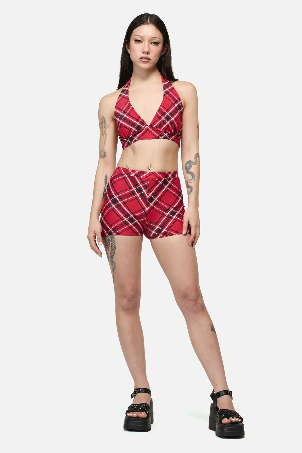 Piracy Tartan Goth Bikini Bottom