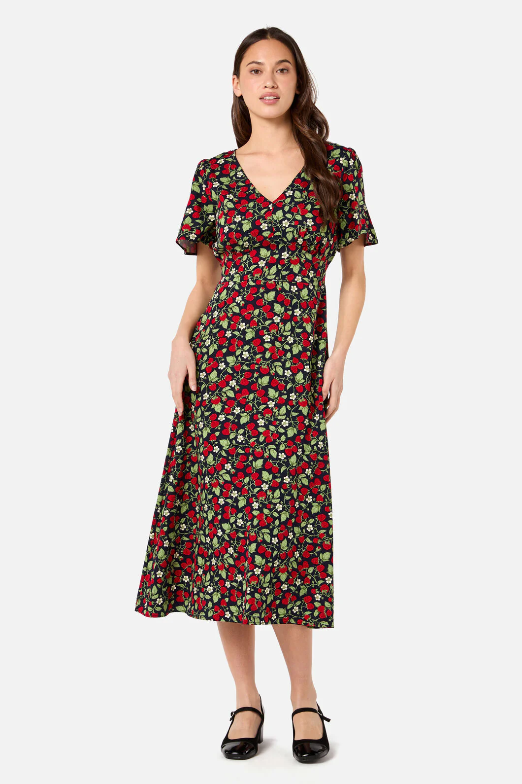 Raspberry Midi Dress