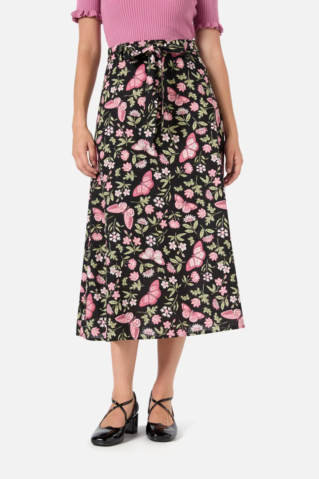 Yvette Butterfly Midi Skirt