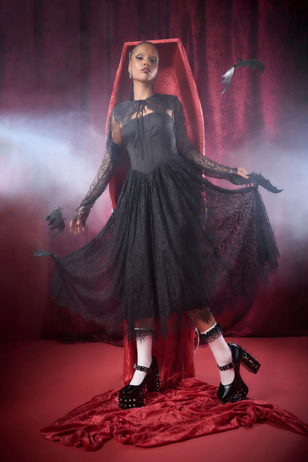 Ellen Lace Goth Formal Dress