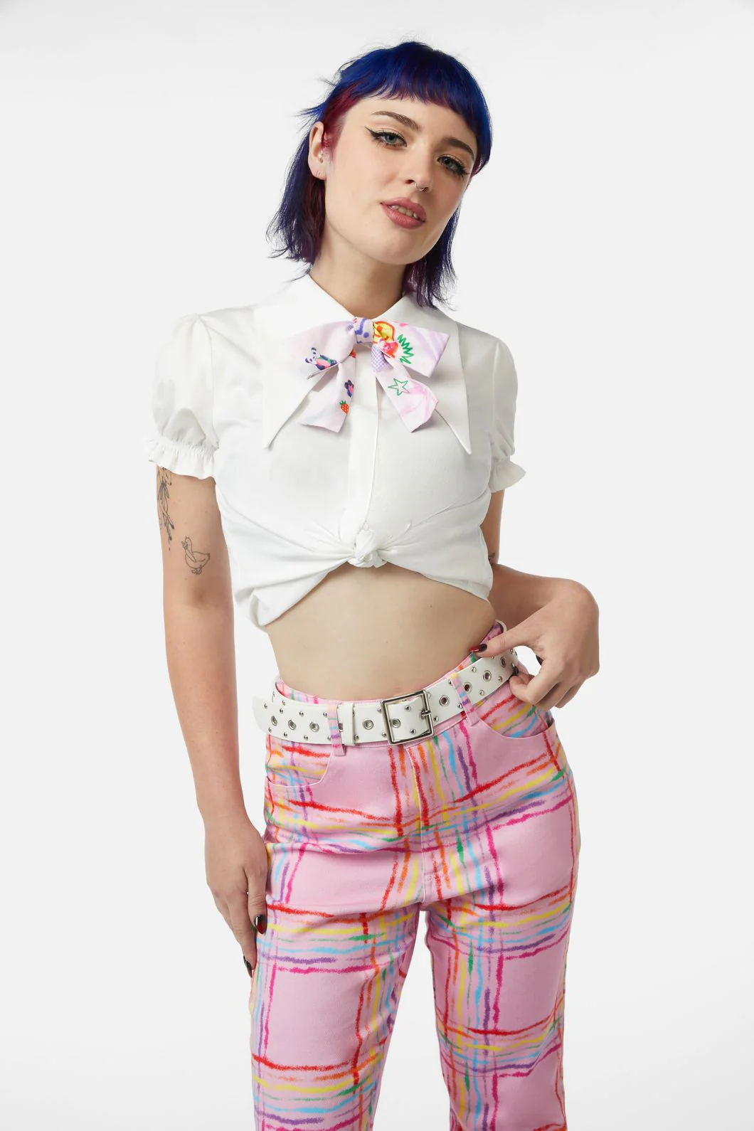 Square Buckle Stud Belt