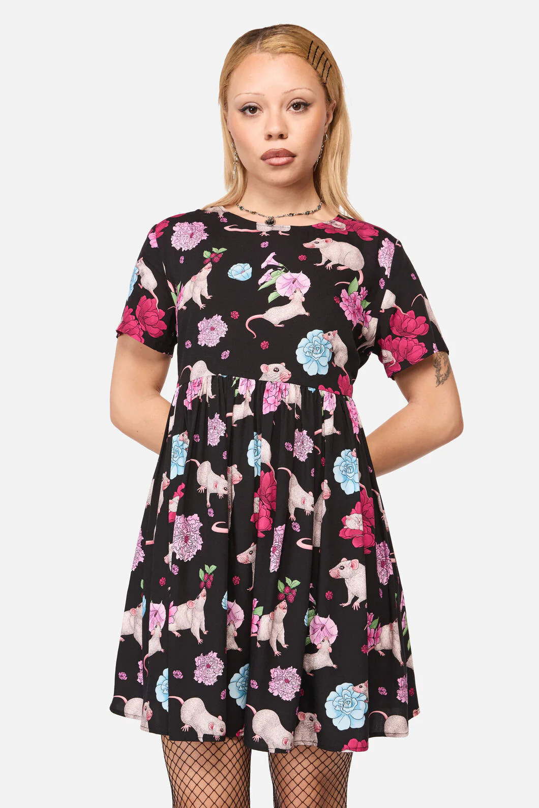 Rat-A-Tat Print Dress