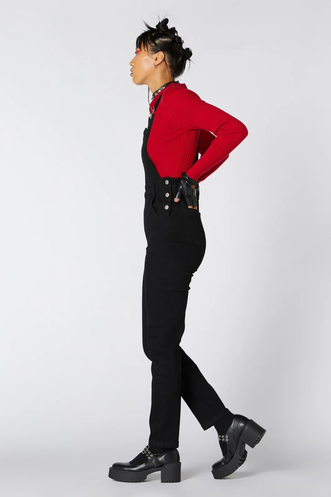 Pocket Heart Denim Overall