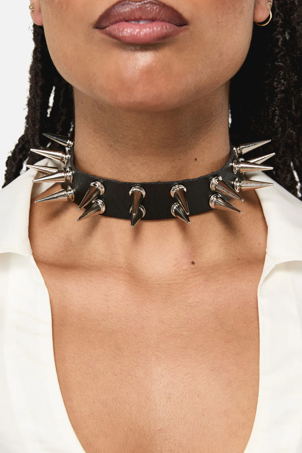 Two Row Spiked Choker