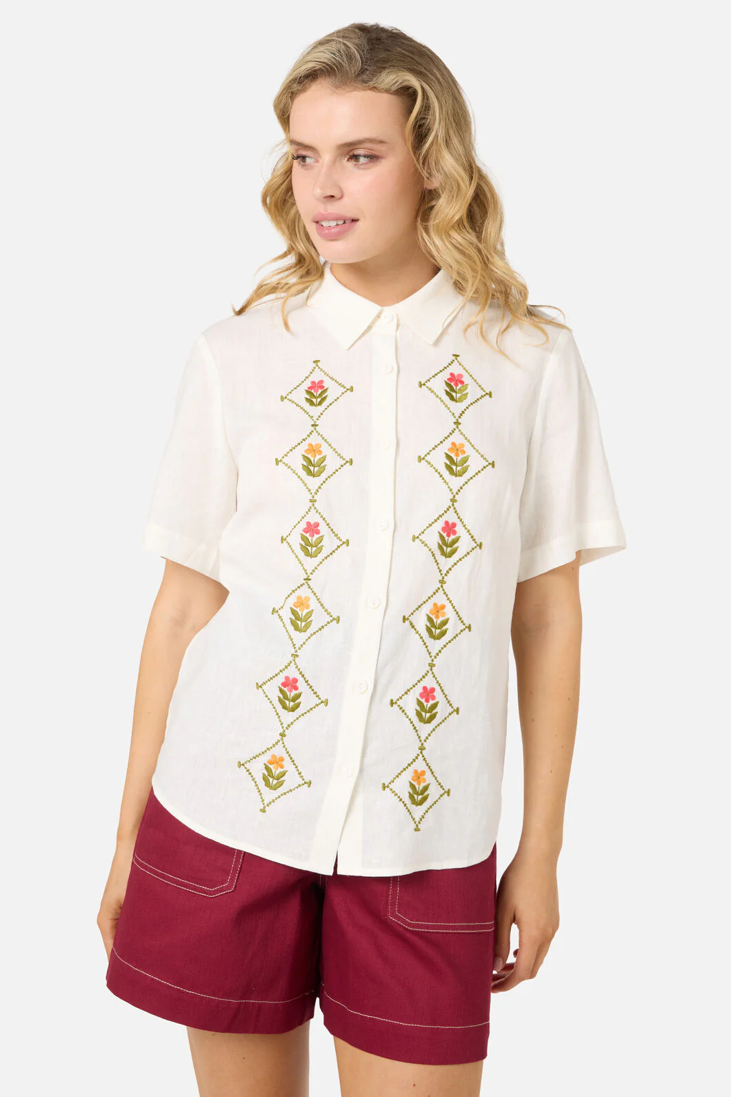 Flower Girl Embroidered Shirt