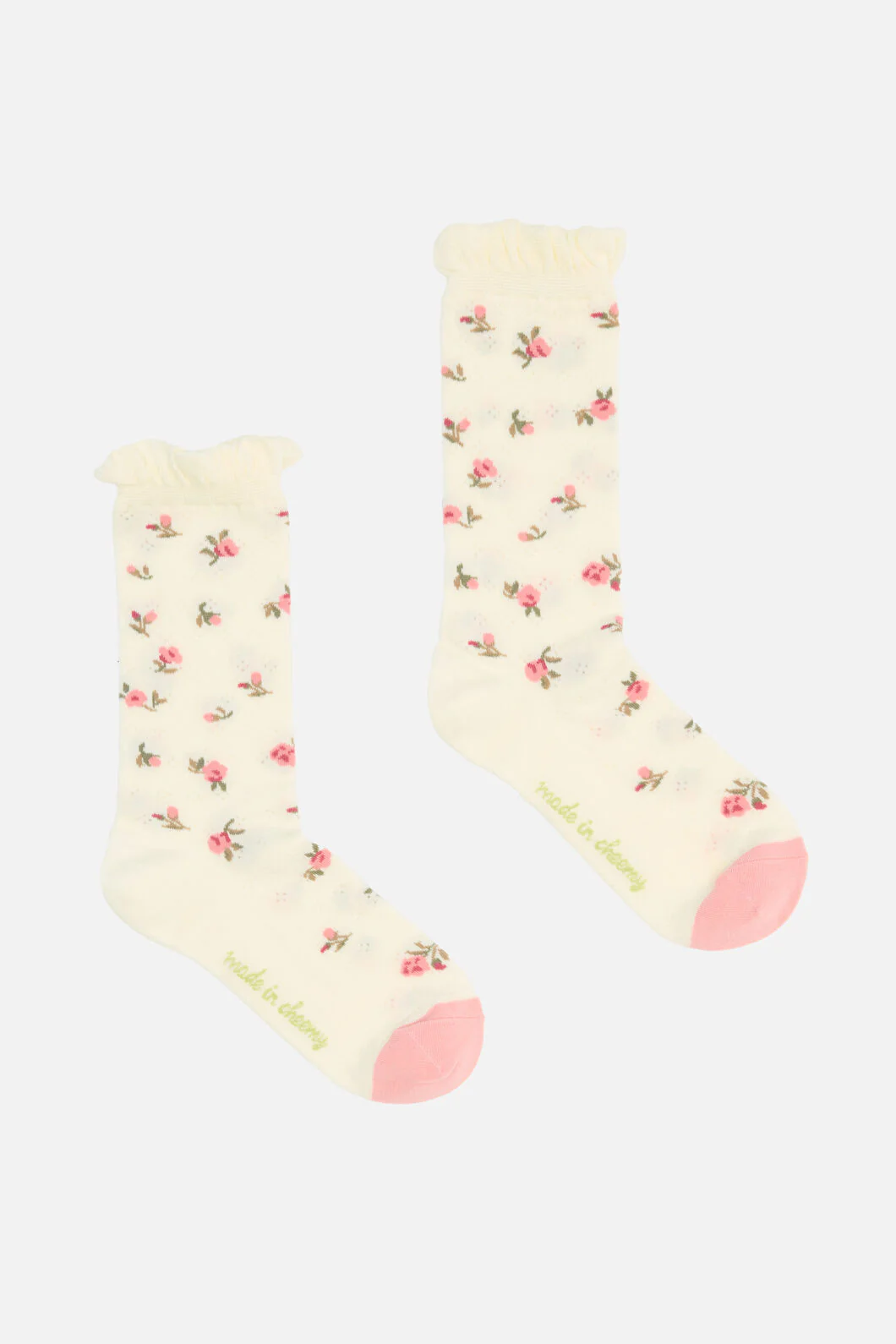 Pointelle & Floral Socks