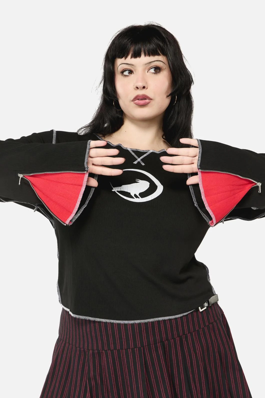 Curve Wahn Ribbed Jersey Top