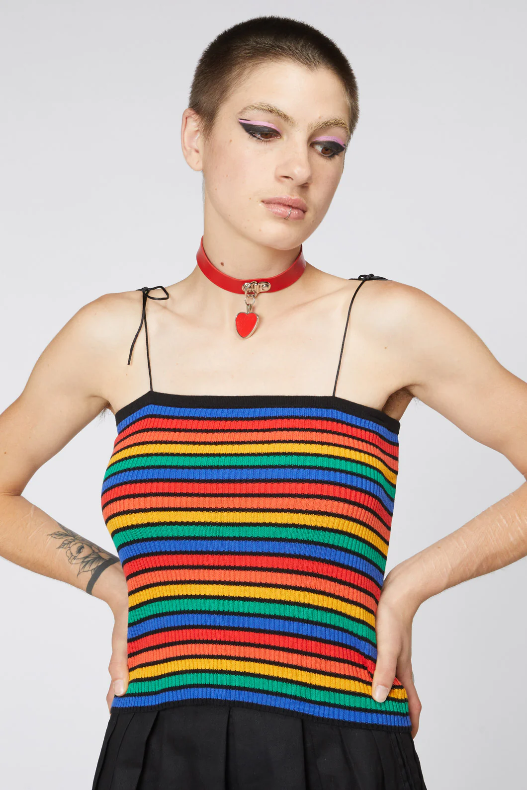 90S Rainbow Knit Singlet