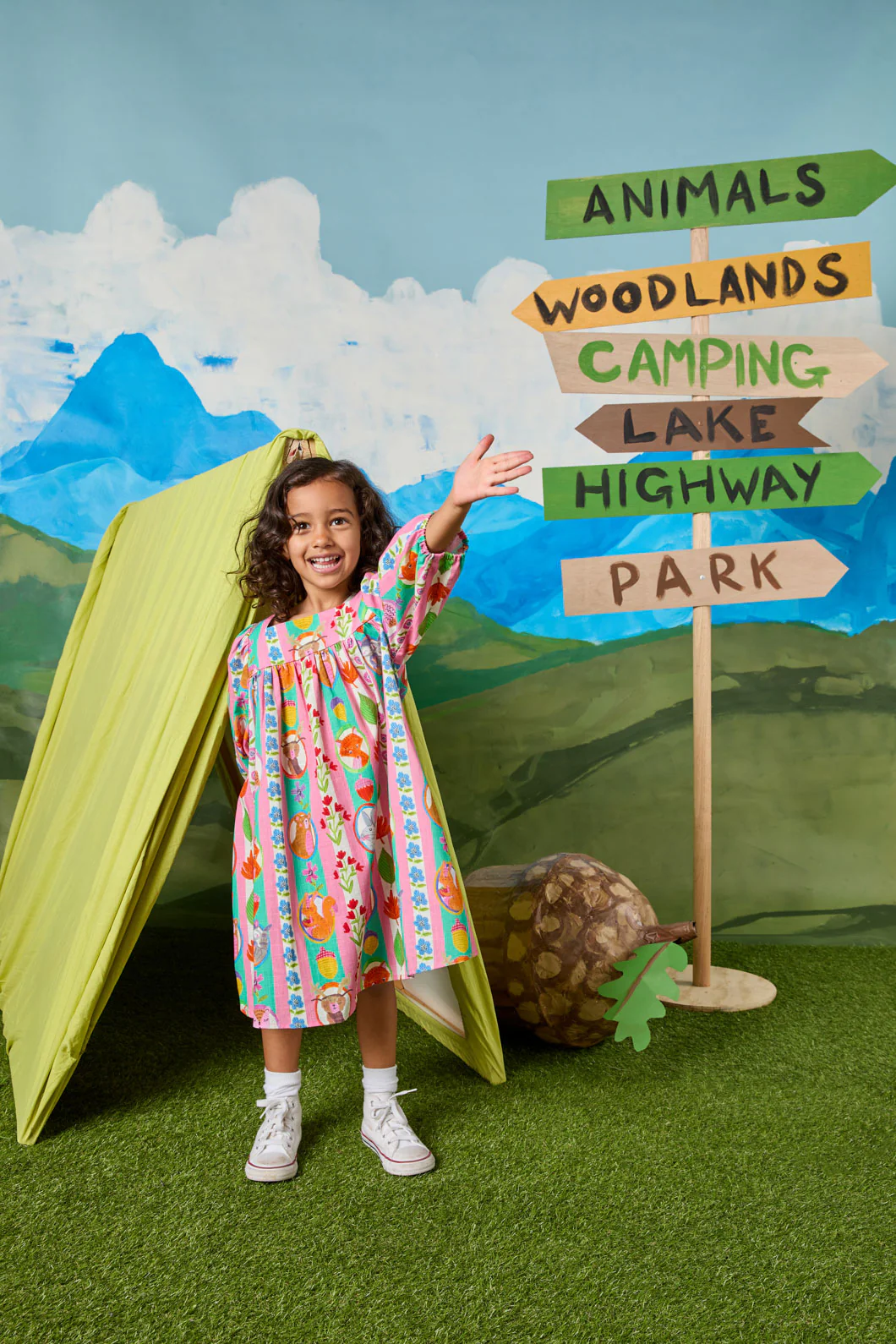 Woodland Stripe Kids Dress