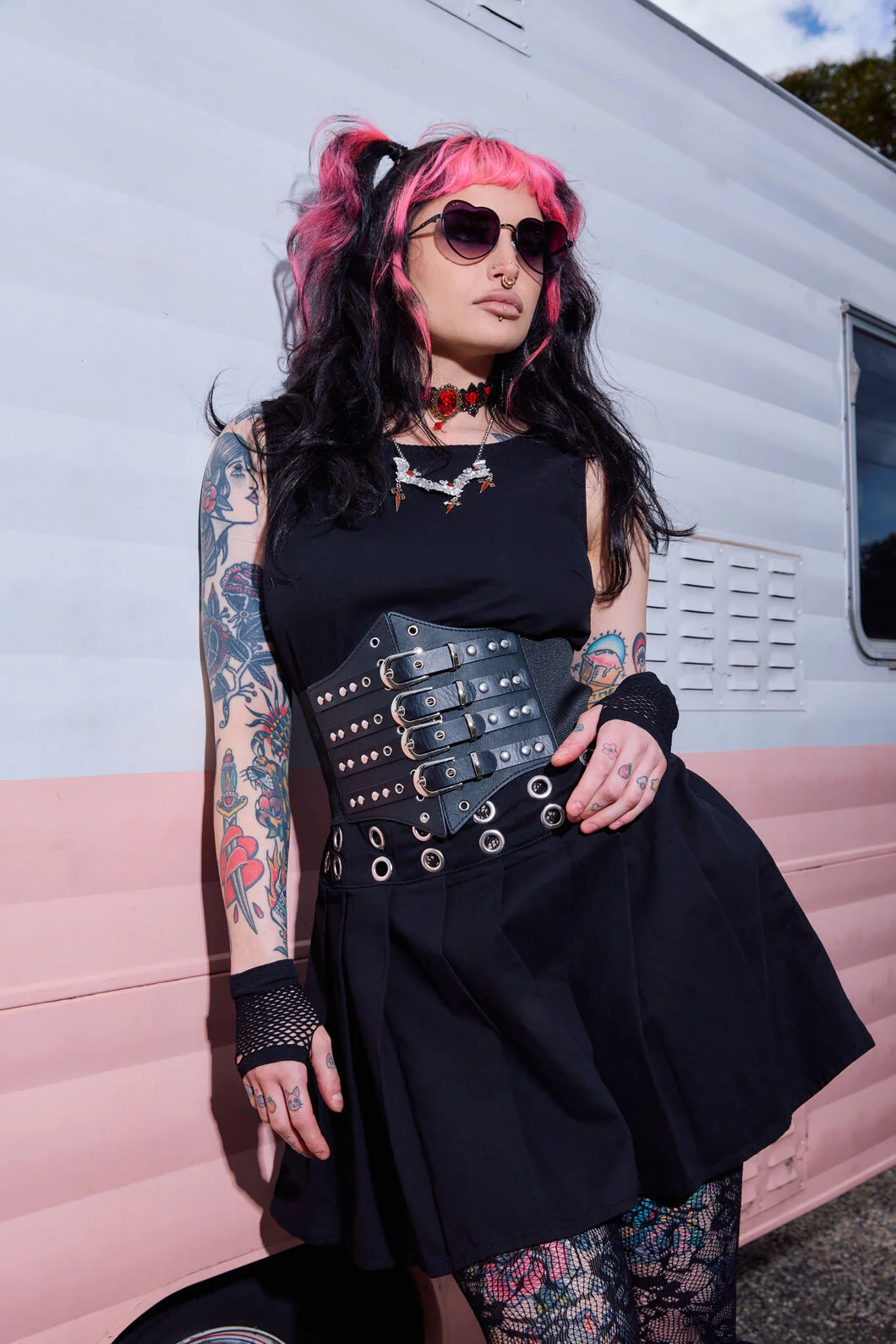 Stud & Buckle Waist Belt