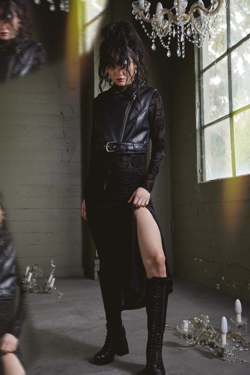 Ornate Metal Pu Vest