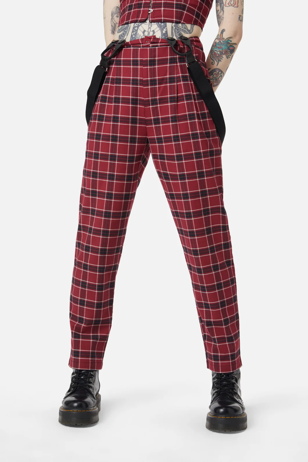 Revenge Tartan Brace Trouser