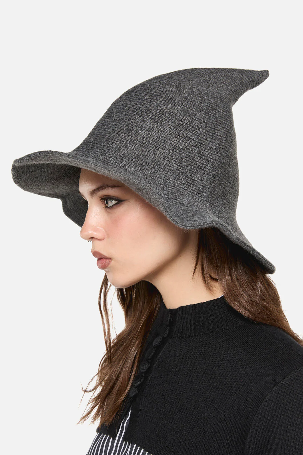 Grey Witchy Hat