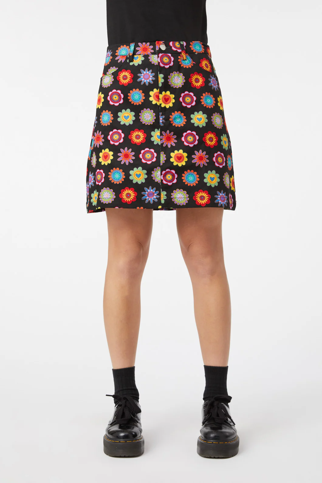 Daisy Cotton Drill Mini Skirt