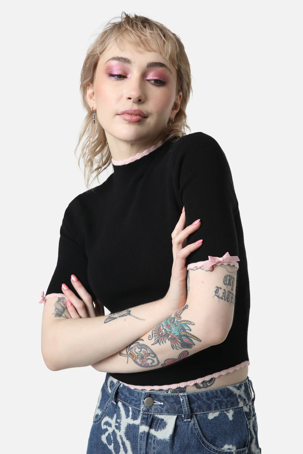 Ammabelle Knit Bow Top