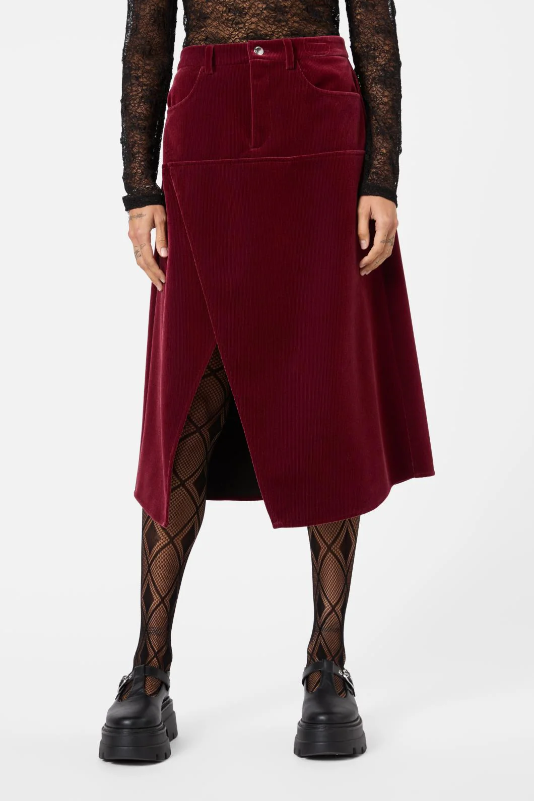 Prestige Stripe Cord Skirt