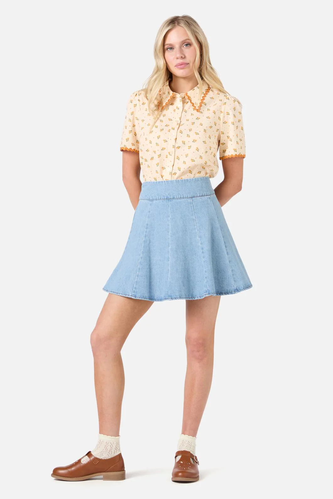 Clara Denim Mini Skirt
