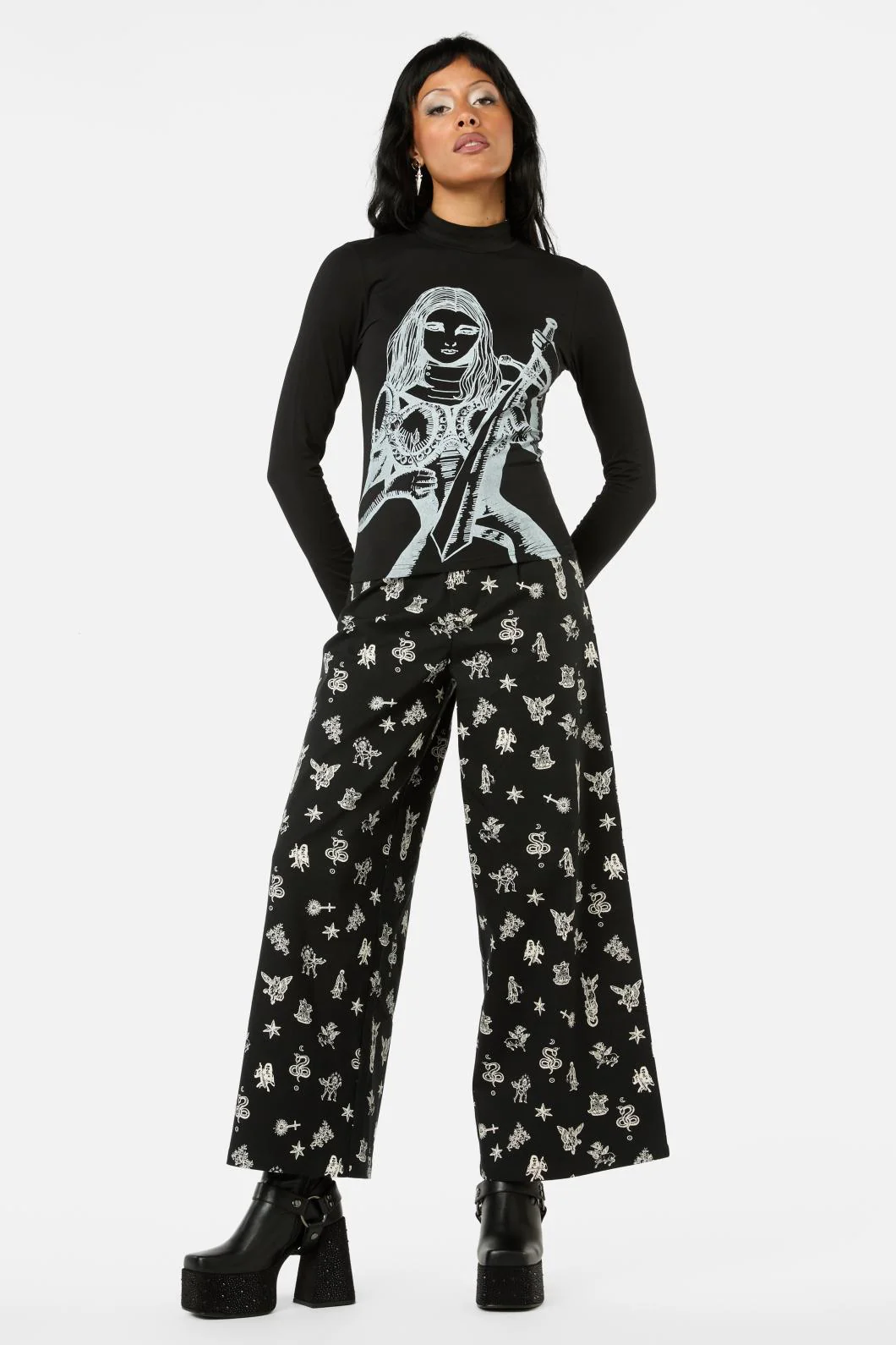 Reclaim Sword Mock Neck Top