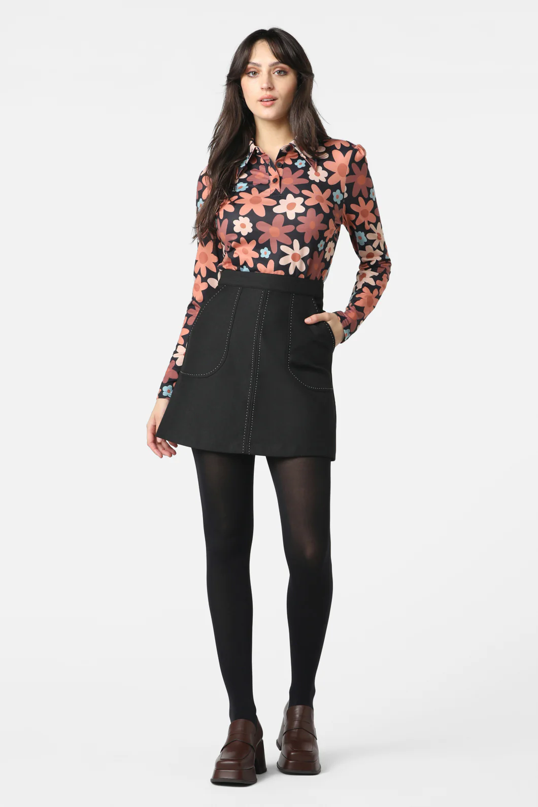 60S Daisy Polo Shirt