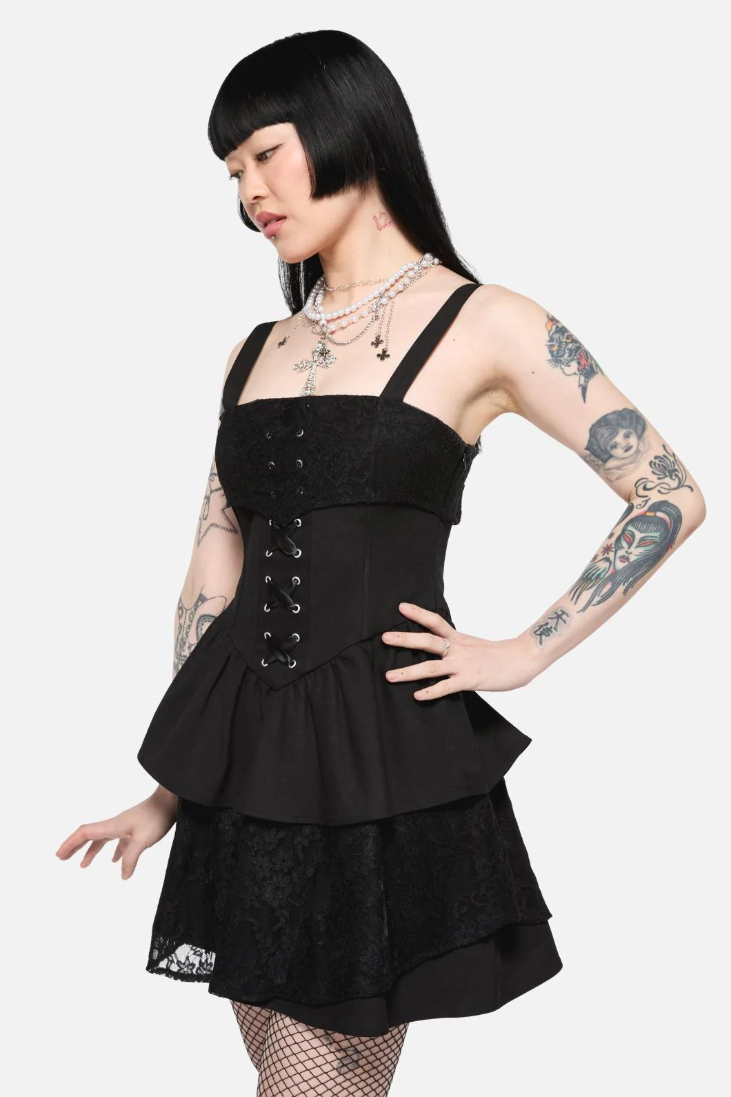 Dragon Wings Lacey Layered Dress