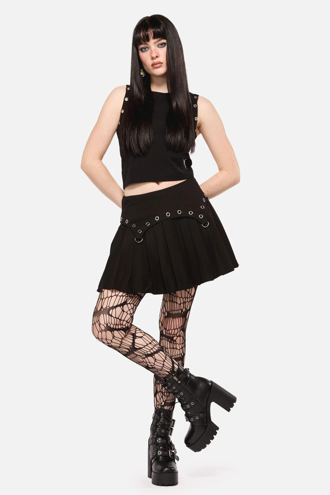 Defiant Grunge Trim Skort
