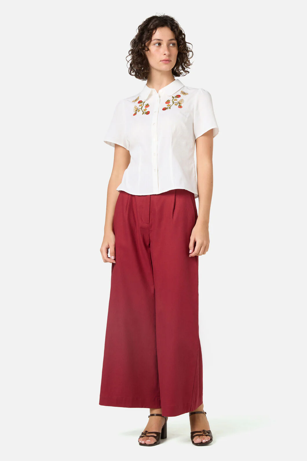 Tomatoes Embroidered Blouse