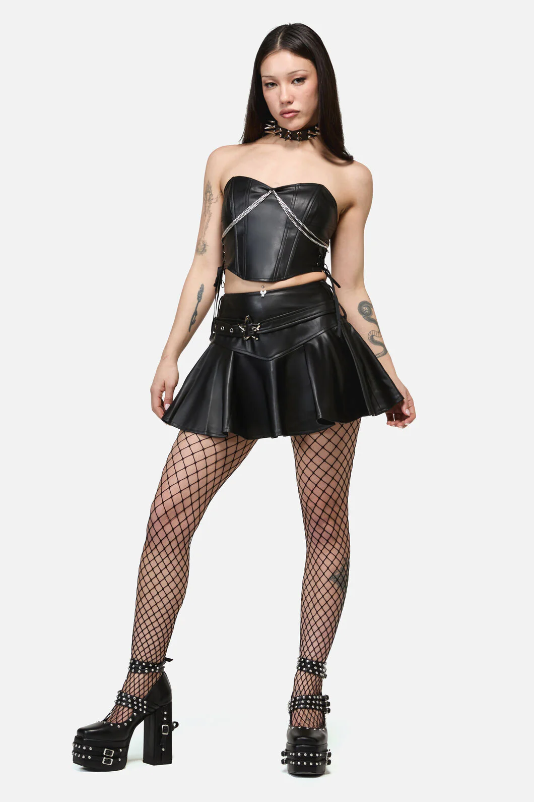 Roxi Star Buckle Grunge Skort