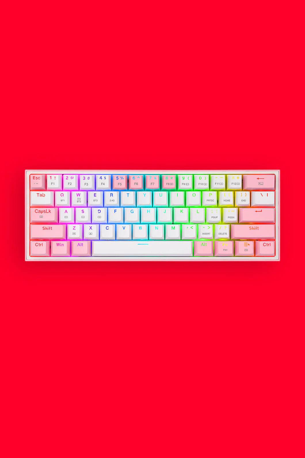 K616-RGB Fizz Pro 65% Keyboard (White/Pink)