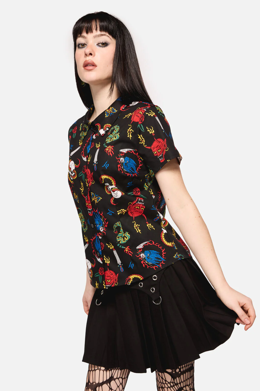 Dangerous Grunge Print Blouse
