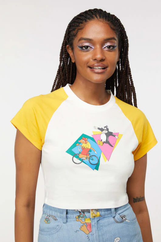 Possum Magpie Cropped Raglan