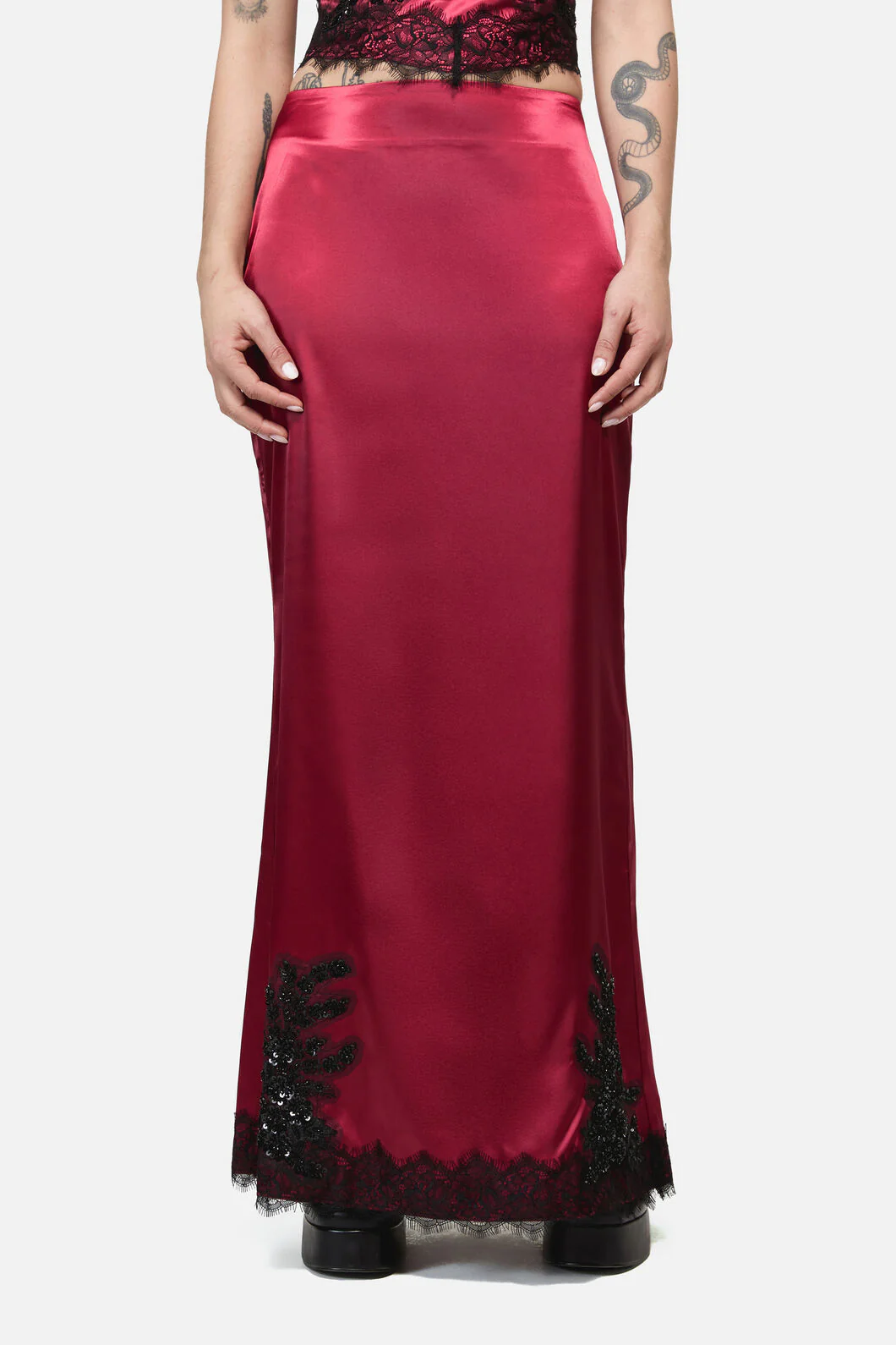 Rosalie Formal Lace Trim Skirt