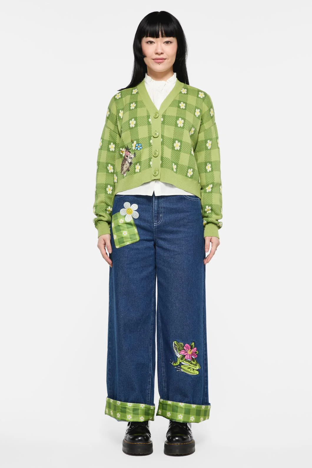 Garden Hedge Check Cardigan