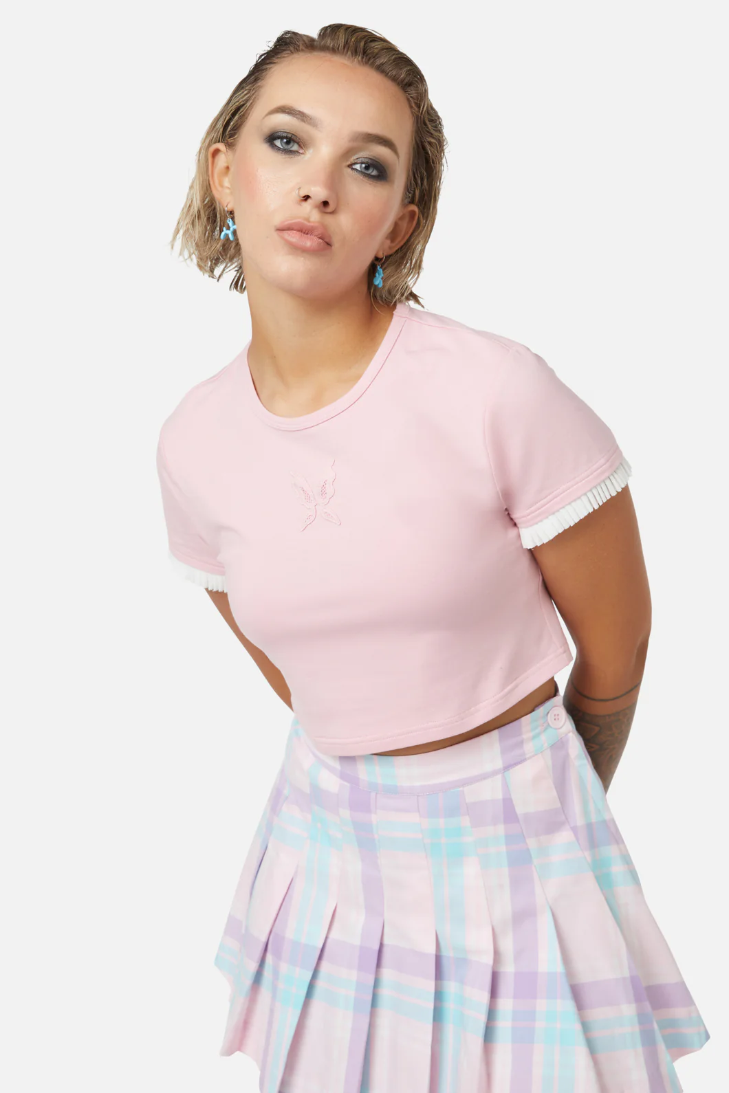 Meta Fantasy Wings Crop Tee