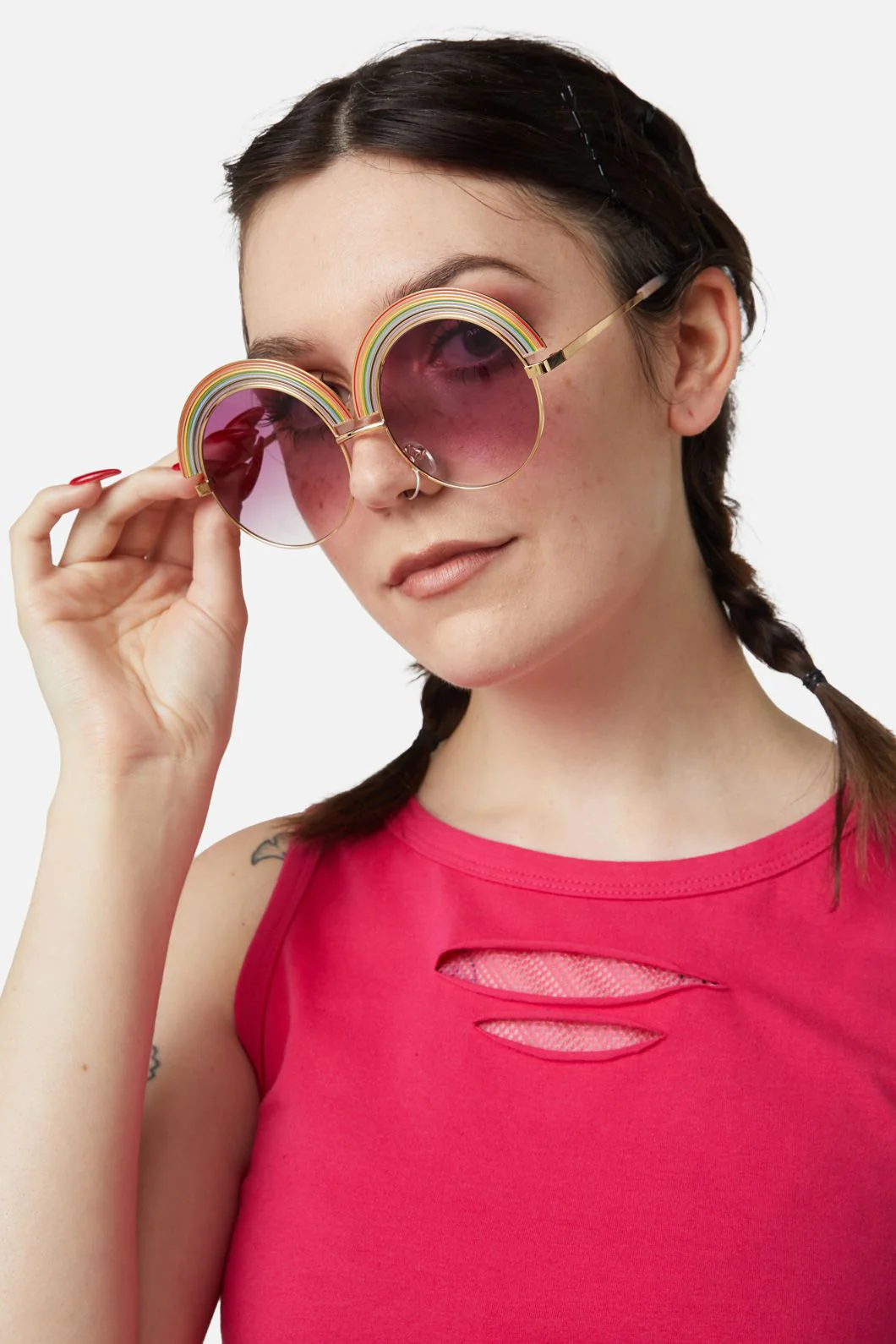 Rainbow Round Glasses