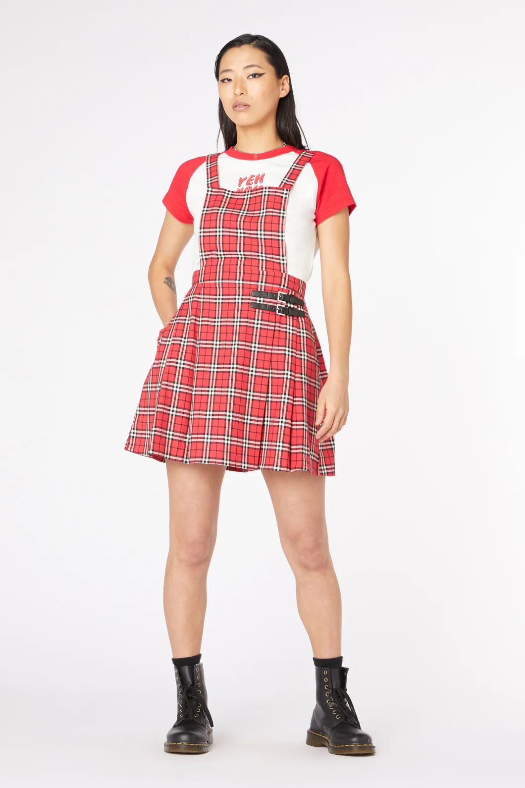 Nah Tartan Buckle Pinafore