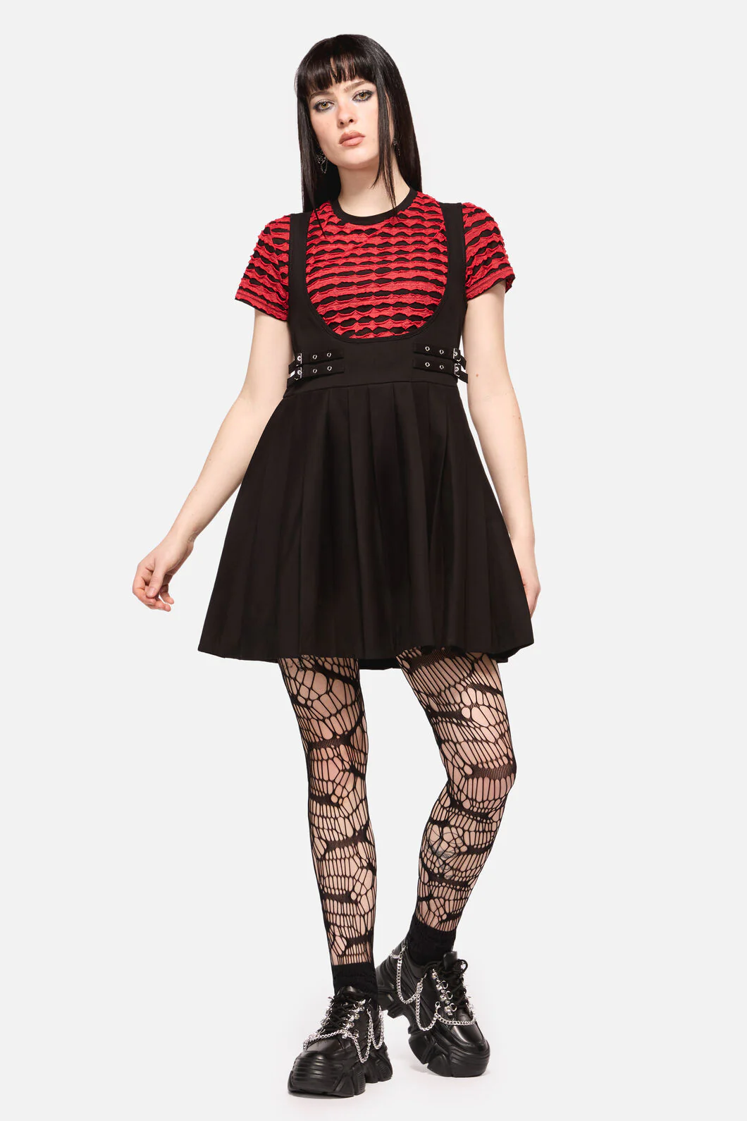Defiant Punk Trim Pinafore