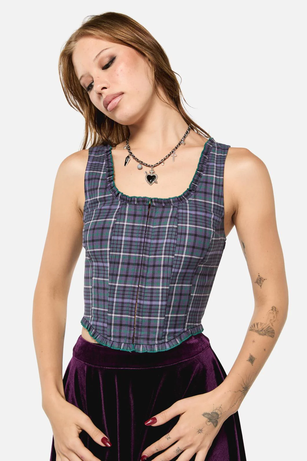 Thicket Tartan Corset Top