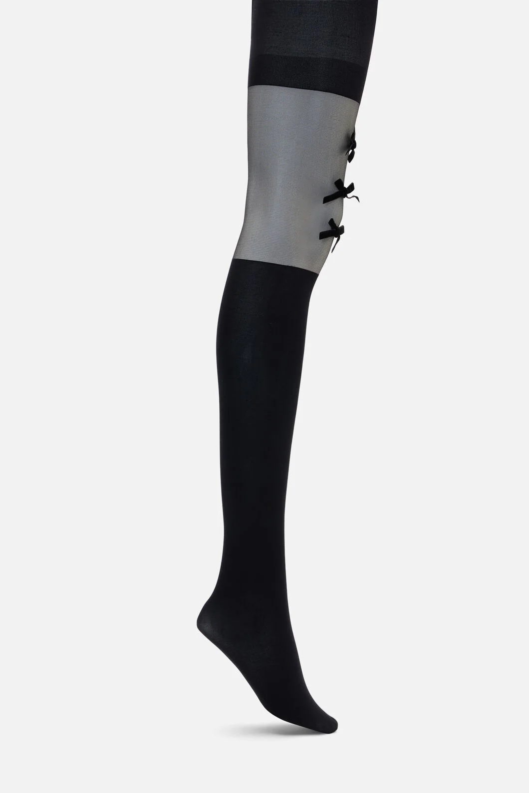 Black Suspender Bow Tights