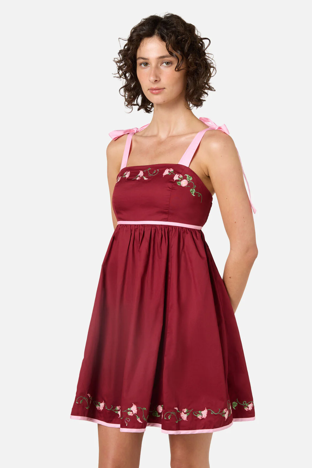 Gloria Embroidered Mini Dress