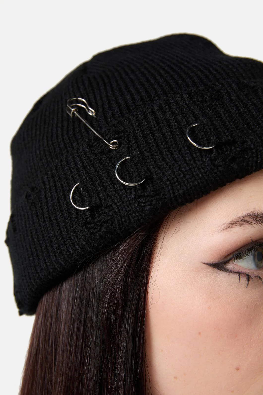 Distressed & Pierced Beanie