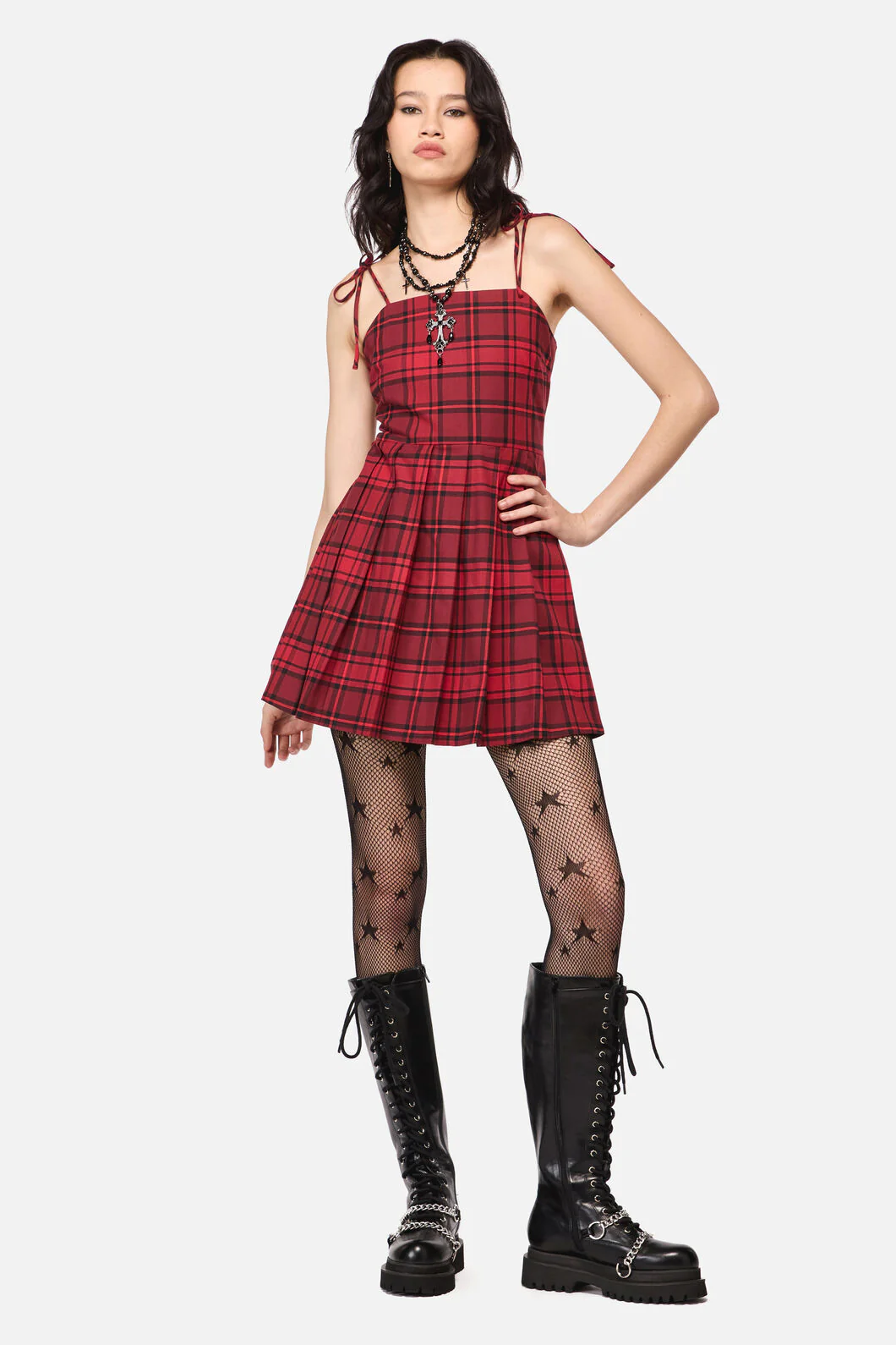 Over It Tartan Dress