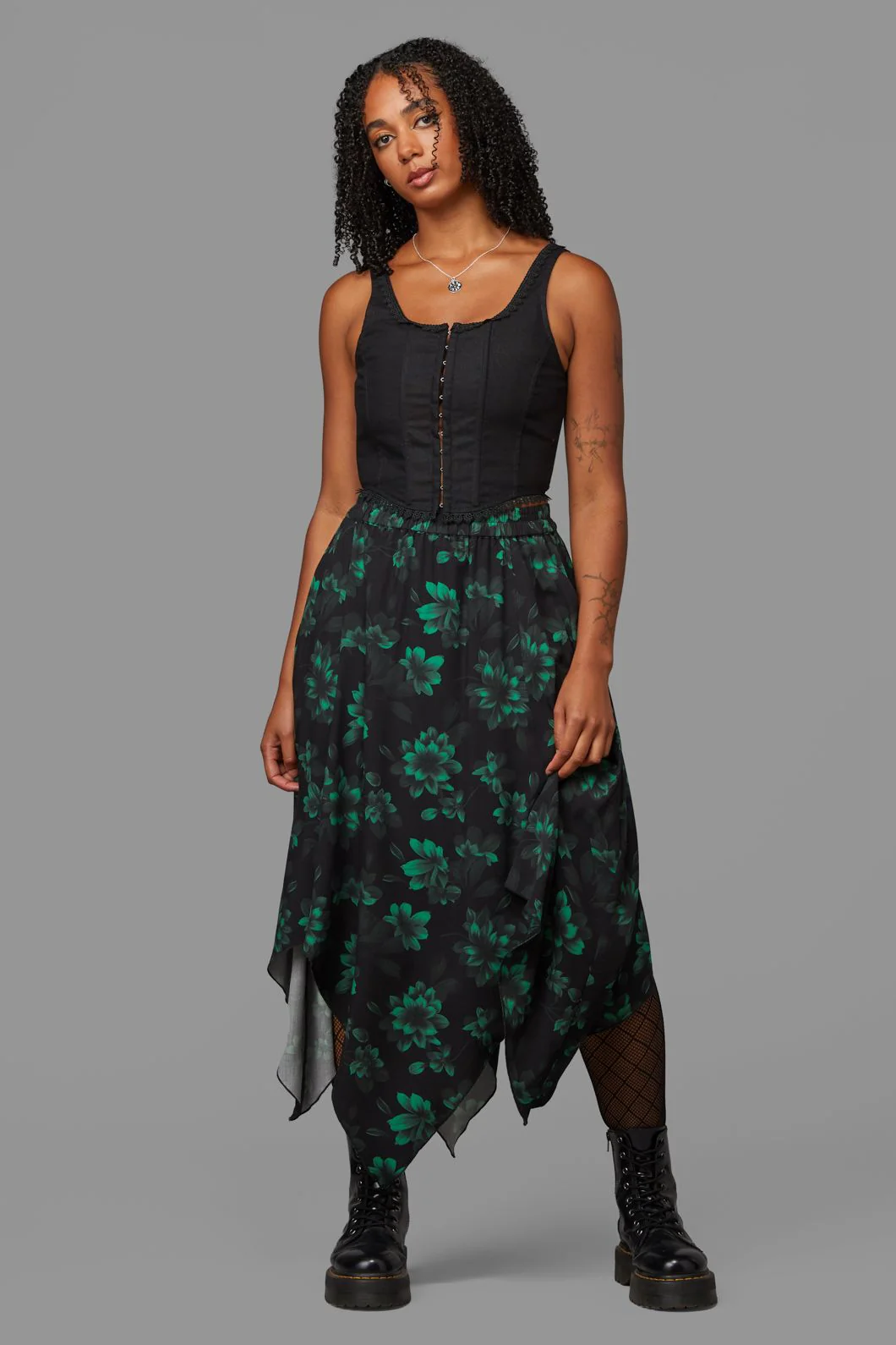 Haunted Bloom Floral Skirt