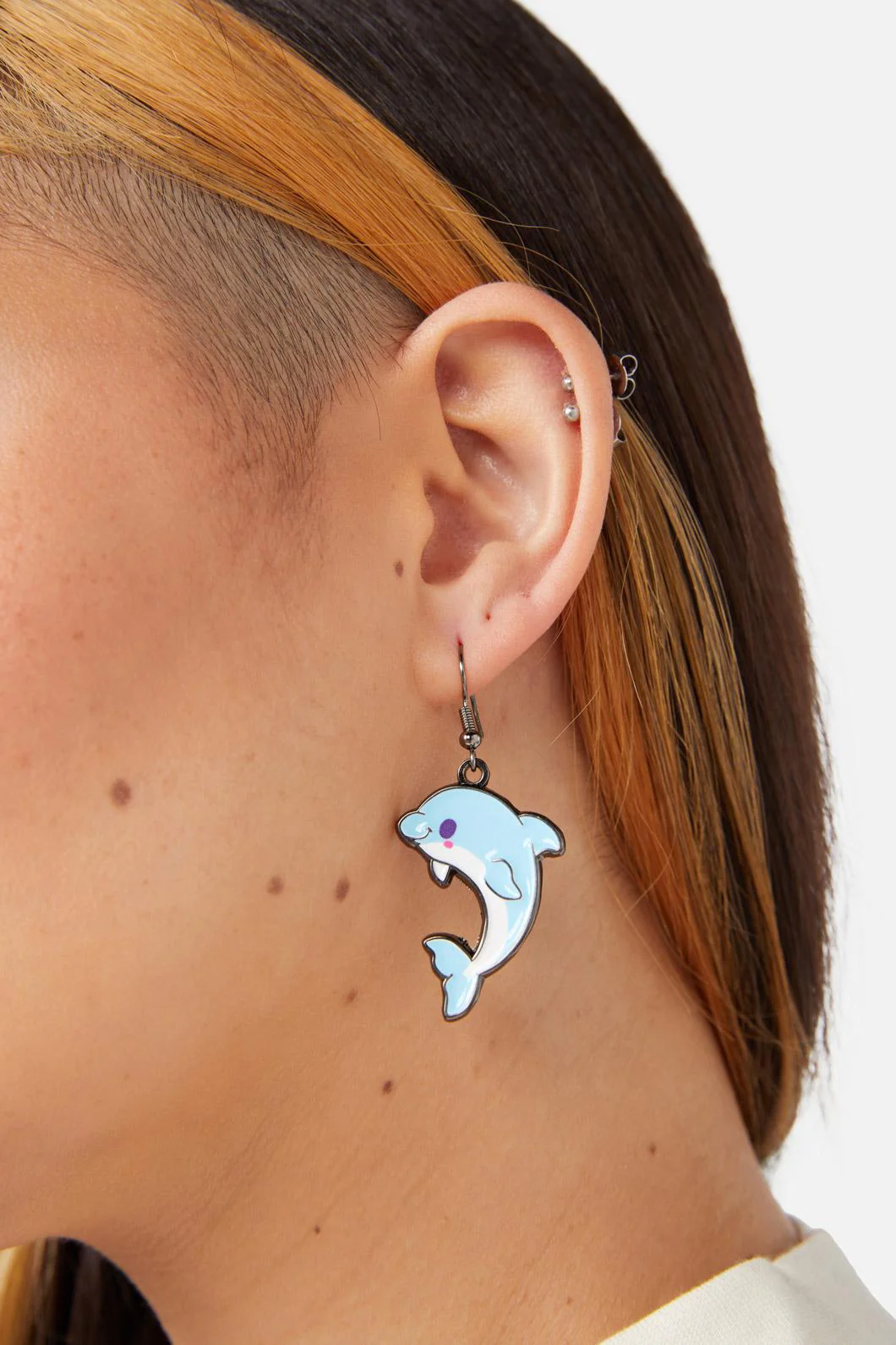 Dolphin Pod Earring