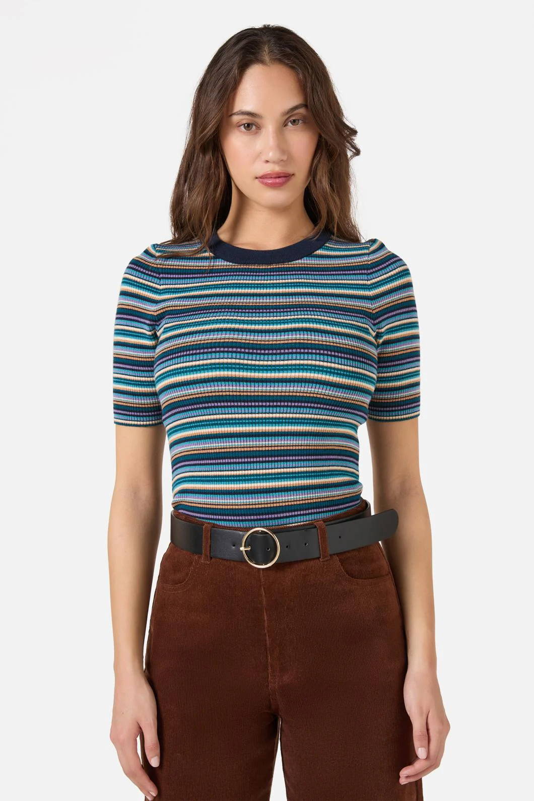 Black Circle Buckle Belt