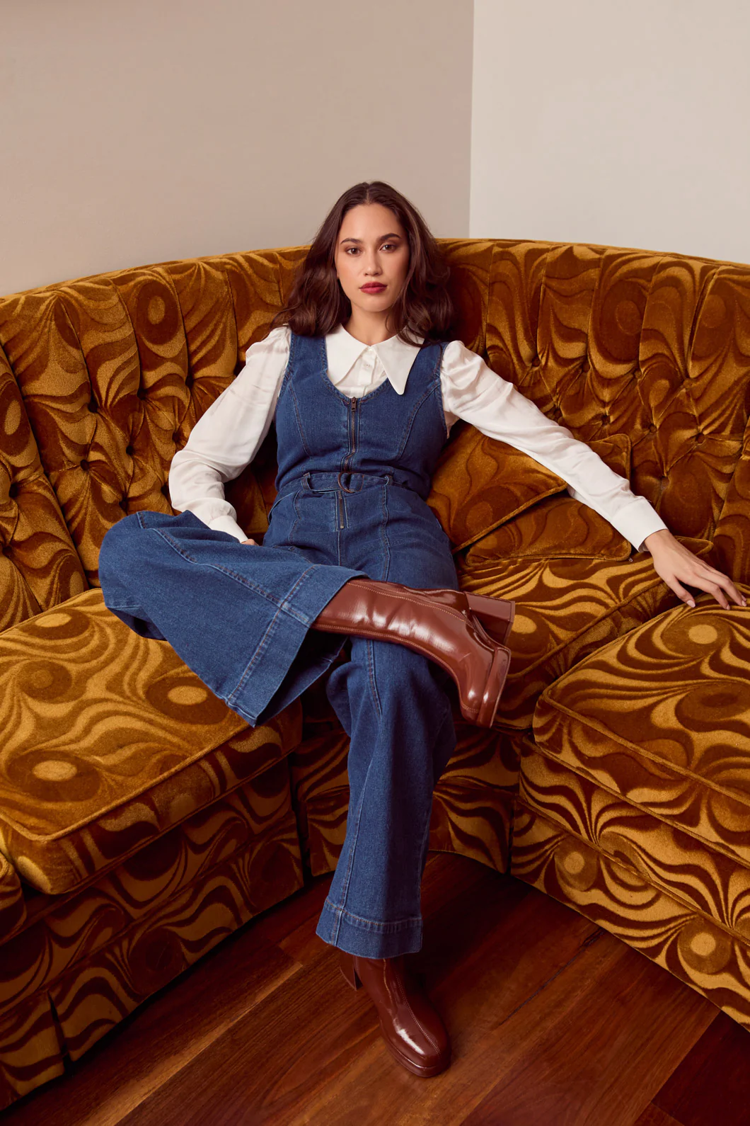 Codi Denim Sleeveless Jumpsuit