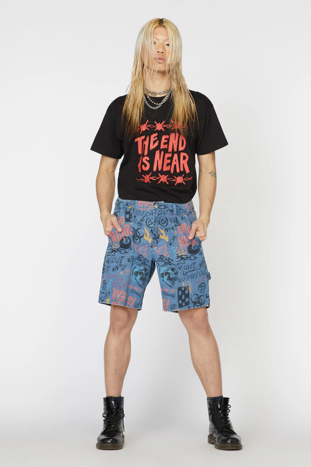Graffiti Denim Unisex Short